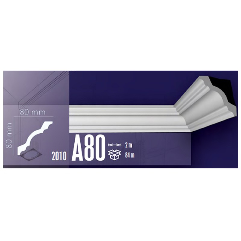 Κορνίζες Πολυστερίνης Fragmat A80 80mm X 80mm X 2m