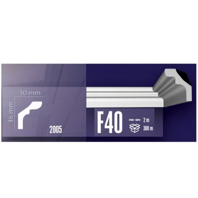 Κορνίζες Πολυστερίνης Fragmat F40 36mm X 30mm X 2m