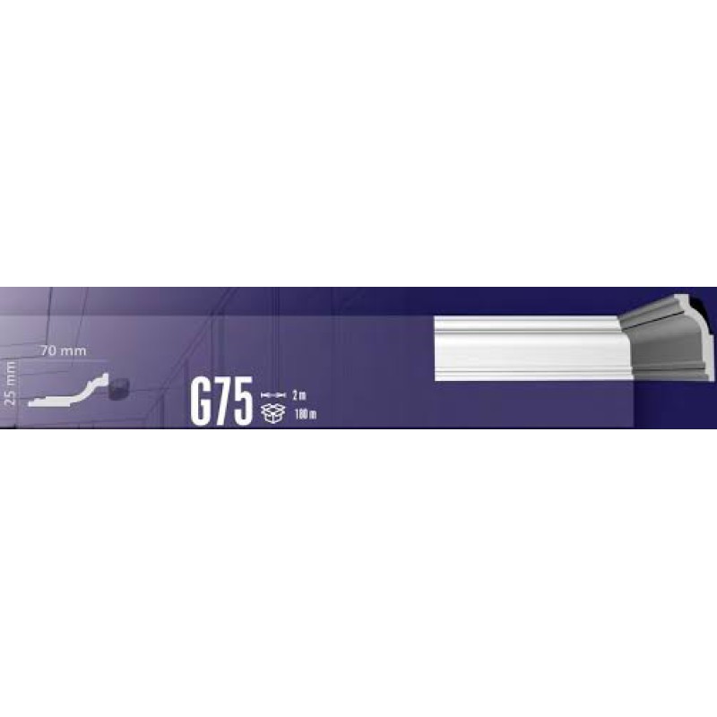 Κορνίζες Πολυστερίνης Fragmat G75 70mm X 25mm X 2m