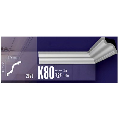 Κορνίζες Πολυστερίνης Fragmat K80 70mm X 70mm X 2m