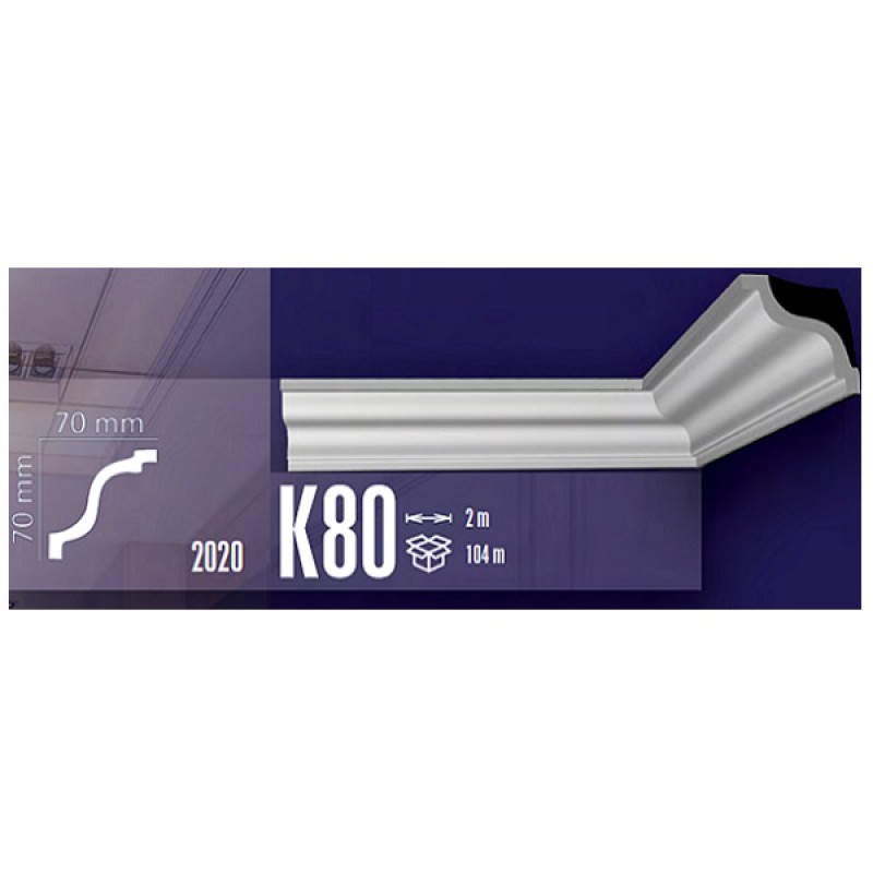 Κορνίζες Πολυστερίνης Fragmat K80 70mm X 70mm X 2m