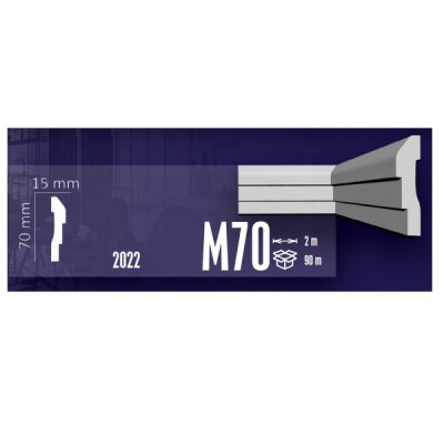 Κορνίζες Πολυστερίνης Fragmat M70 15mm X 70mm X 2m