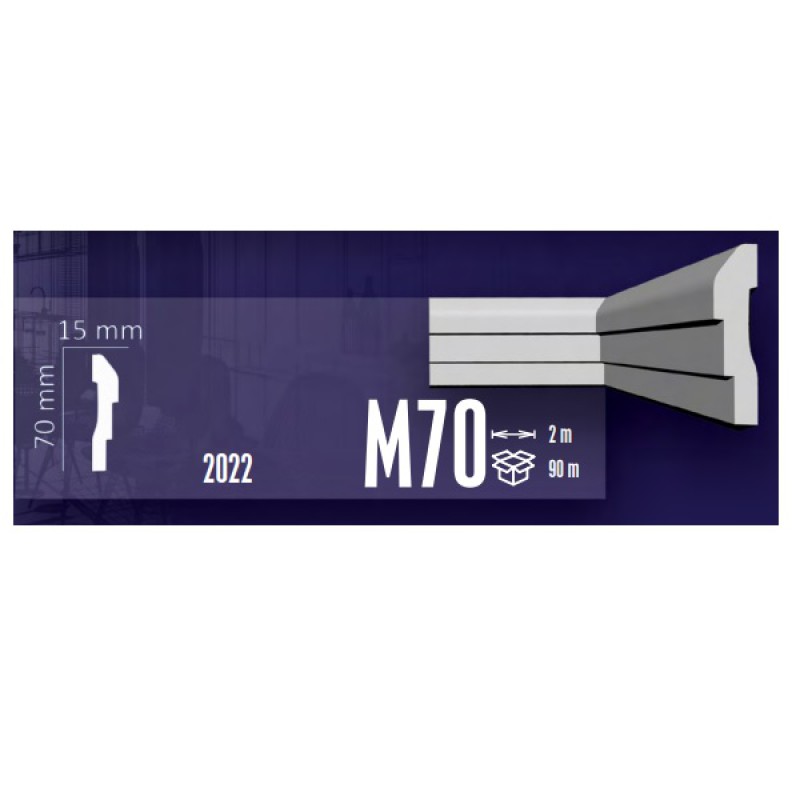 Κορνίζες Πολυστερίνης Fragmat M70 15mm X 70mm X 2m