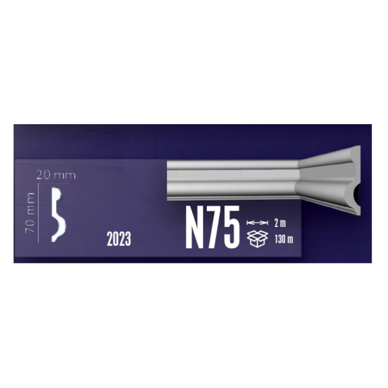 Κορνίζες Πολυστερίνης Fragmat N75 20mm X 70mm X 2m